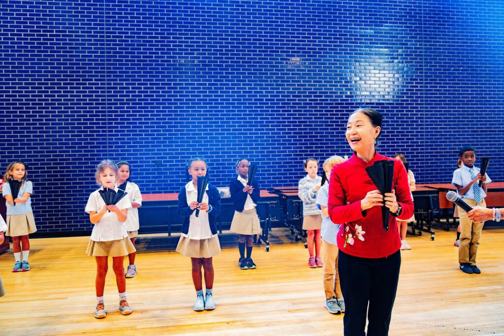 Experience the Magic of Dance: Atlanta Chinese Dance Inspires Lovett’s Second Graders Photo by The Lovett School on October 21, 2025. May be an image of one or more people, oboe, television, violin, clarinet and text.