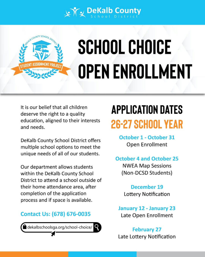 Photo by DeKalb County Schools, GA on October 16, 2025. May be an image of card, poster and text.