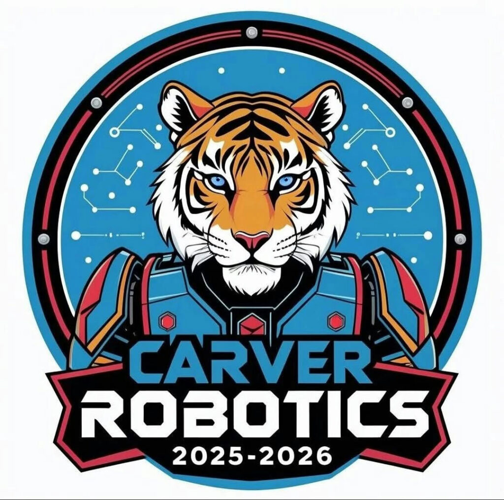 Photo by G.W. Carver High School on November 01, 2025. May be an image of poster, lego and text that says 'CARVER ROBOTICS 2025-2026'.