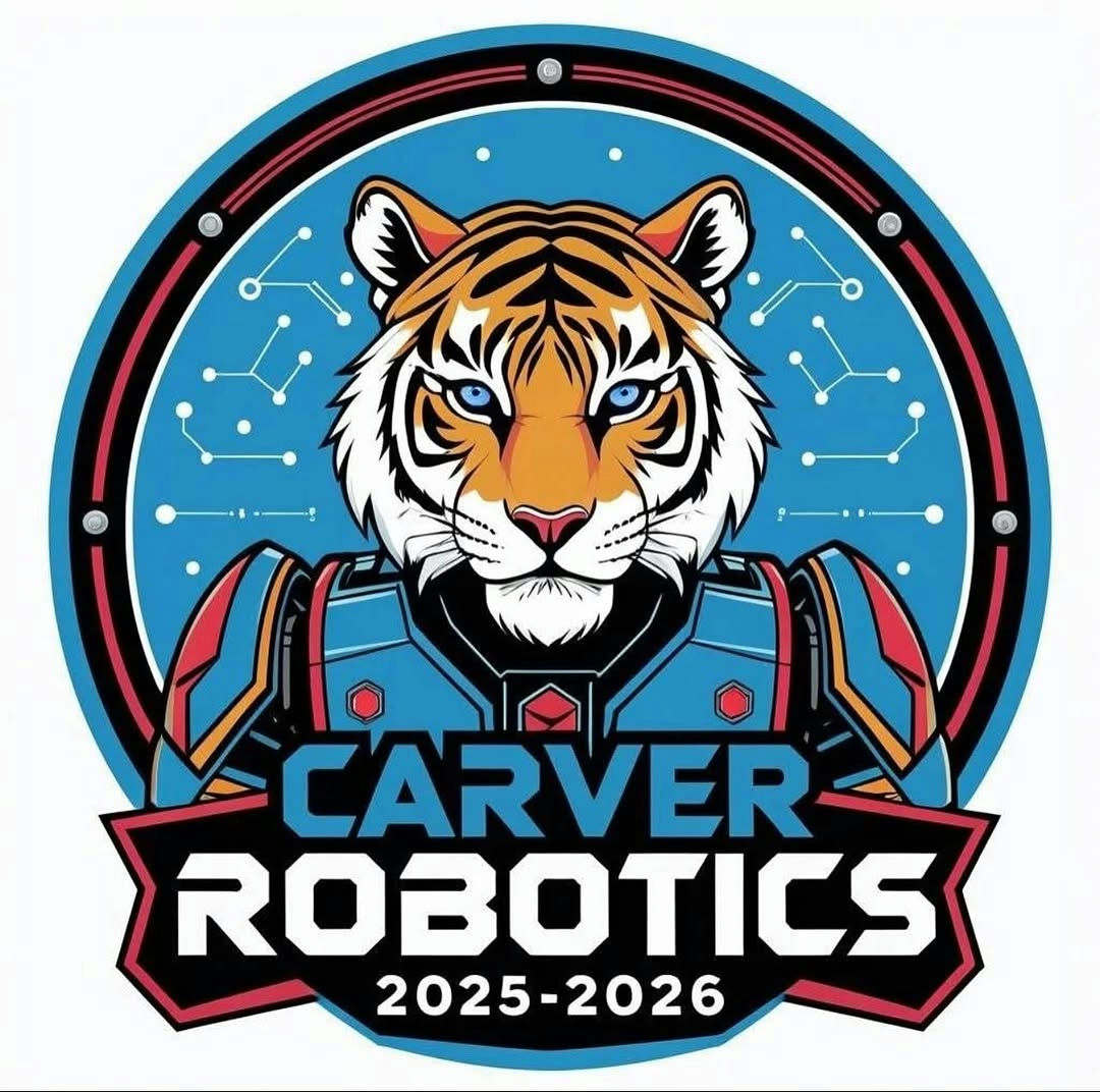 Photo by G.W. Carver High School on November 01, 2025. May be an image of poster, lego and text that says 'CARVER ROBOTICS 2025-2026'.