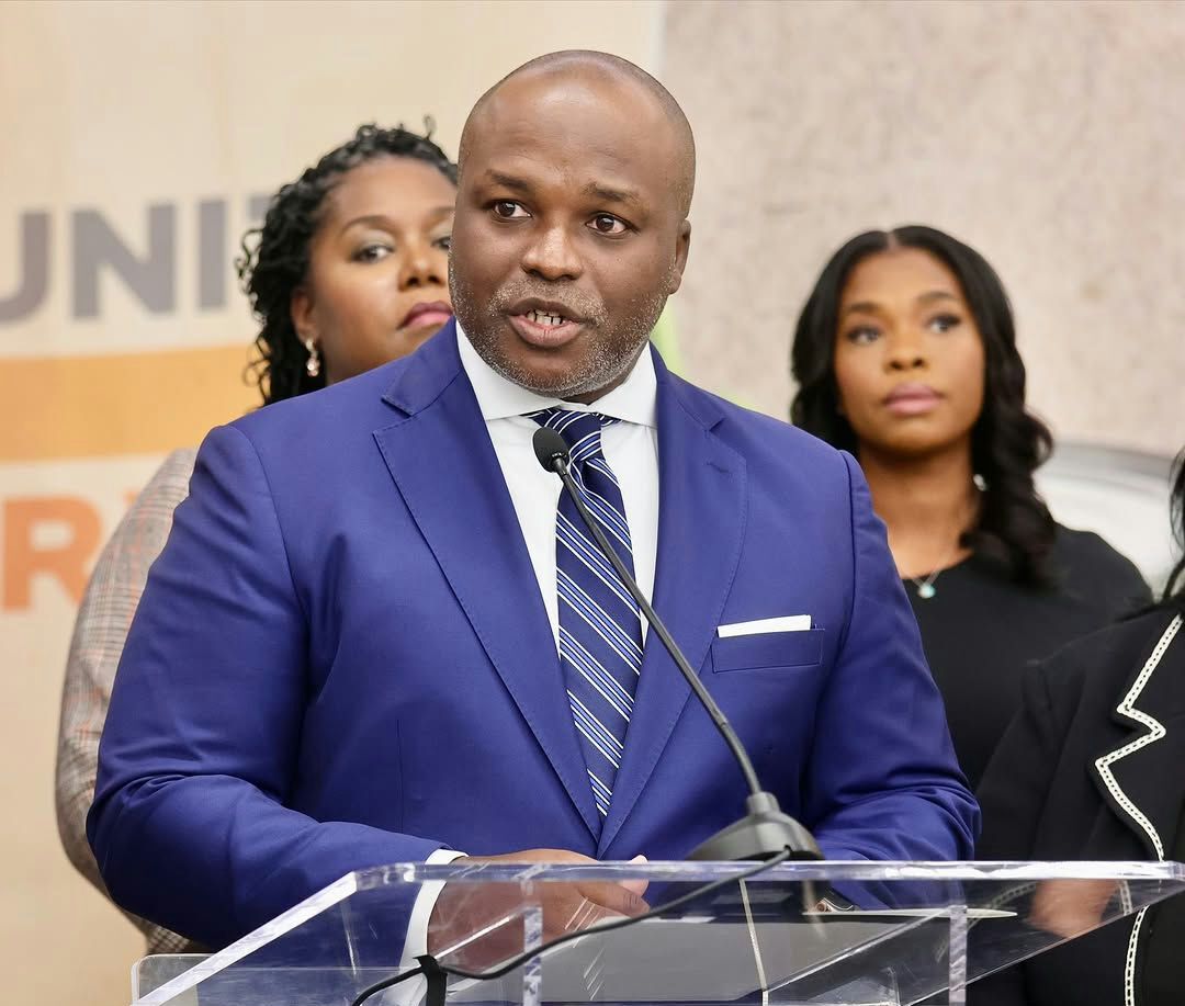 Photo shared by Atlanta Public Schools on October 30, 2025 tagging @apsboe, and @apssupt. May be an image of one or more people, dais and text.