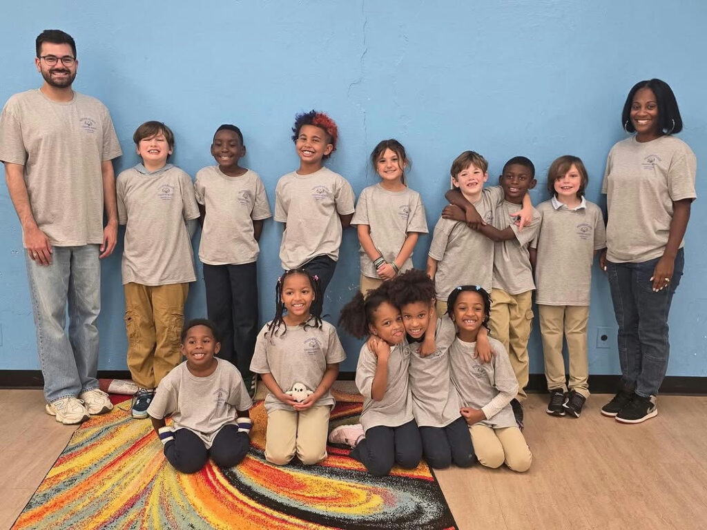 Photo by Westside Atlanta Charter School on October 30, 2025. May be an image of child, standing, sock and text.