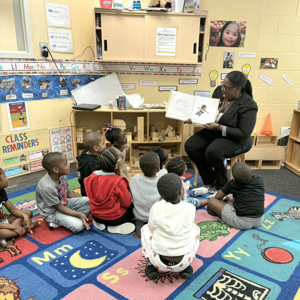 Photo shared by Eshé Collins on October 23, 2025 tagging @gaearlyed, and @collinsforatlanta. May be an image of child, studying, book and text.